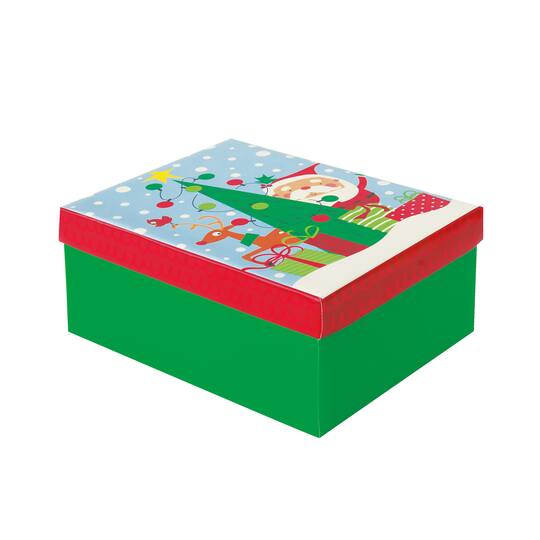 Christmas Present Box Colorful Santa Christmas Gift Supplies
